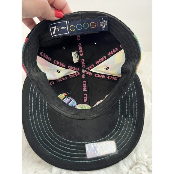 *NEW* VTG COOGI OF AUSTRALIA RAINBOW CHECK FITTED BASEBALL CAP HAT SIZE 7 1/2 - Picture 5 of 9